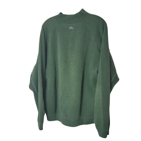 Tommy Bahama Mens Size XL Green Gray Marlin Reversible 1/4 Zip Sweater - Picture 11 of 11